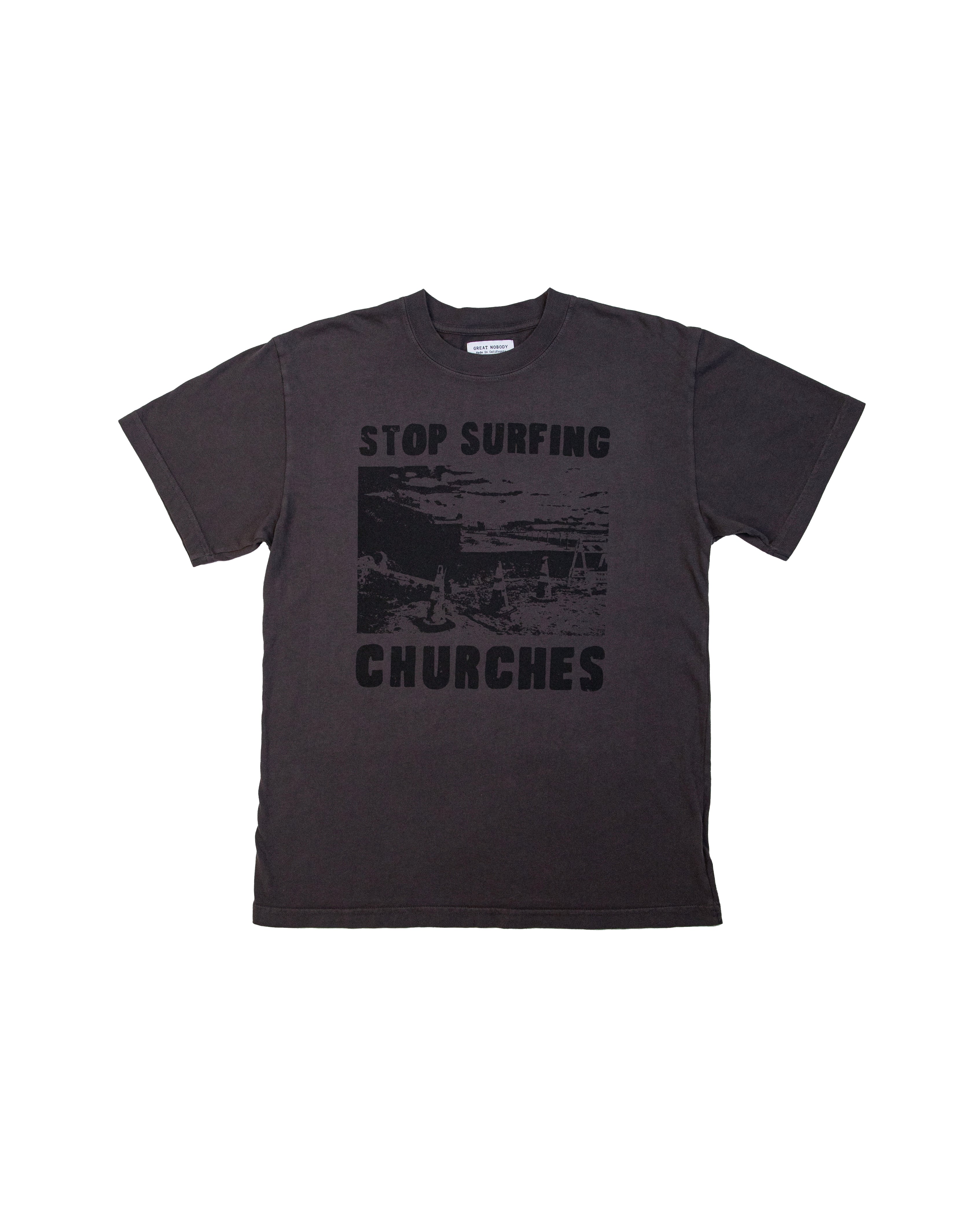 STOP SURFING CHURCHES T-SHIRT