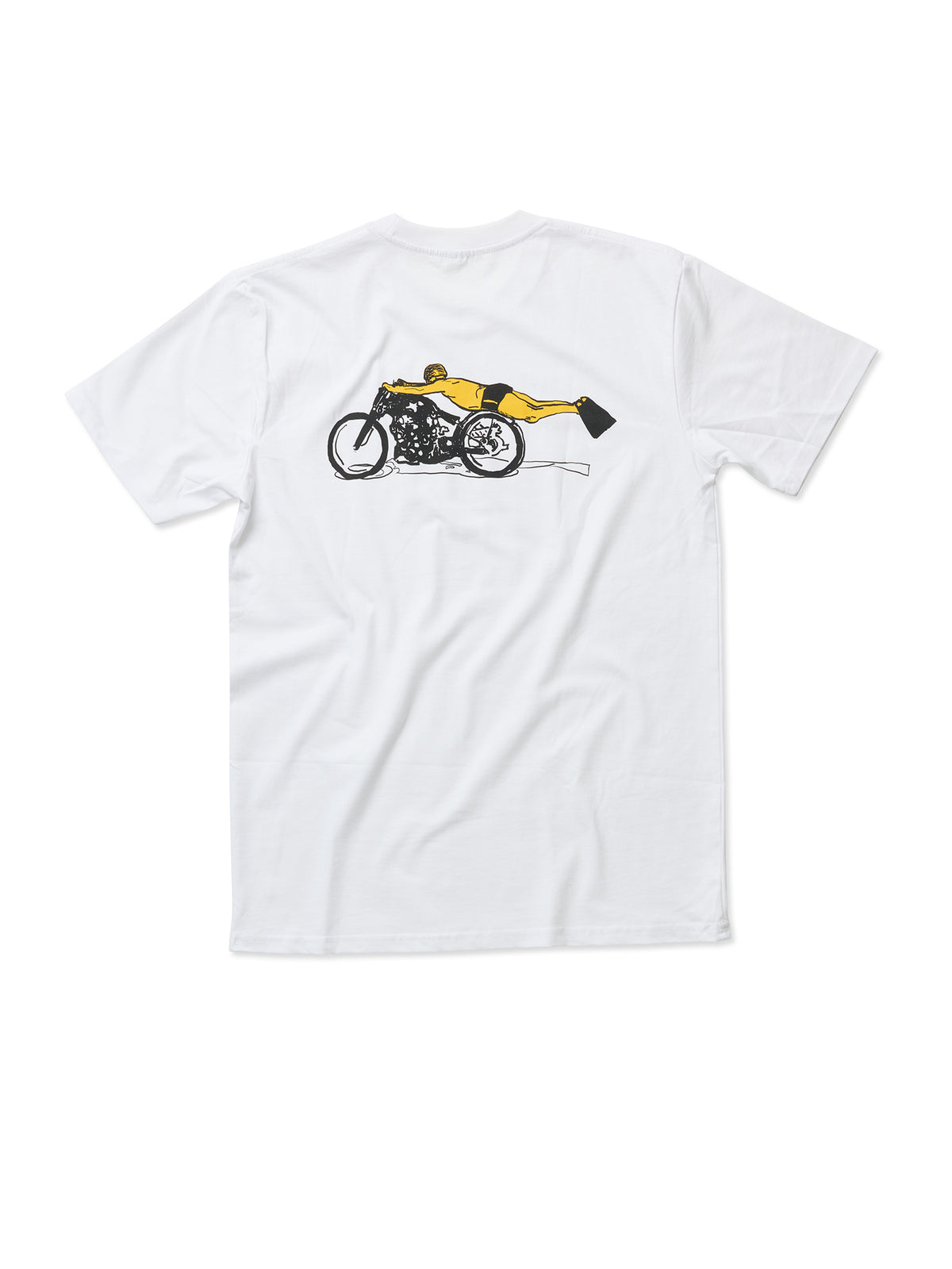 MOTO SWIM FIN TEE WHITE